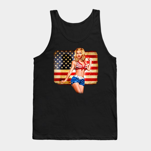 American Women Tank Top by JoannaMichelle